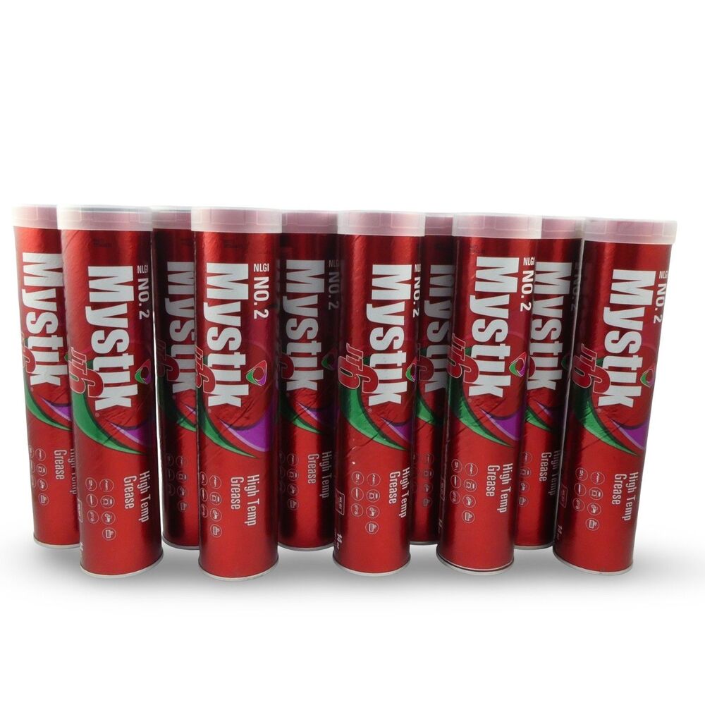 Mystik JT-6 Hi-Temp Multi-Purpose Red #2 Grease; (10) 14oz tubes; 665005002080